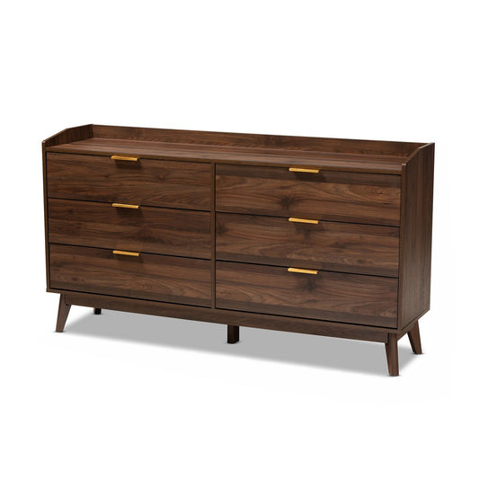 Baxton Studio - Lena Dresser in Walnut - LV4COD4231WI-Columbia-6DW-Dresser view 1