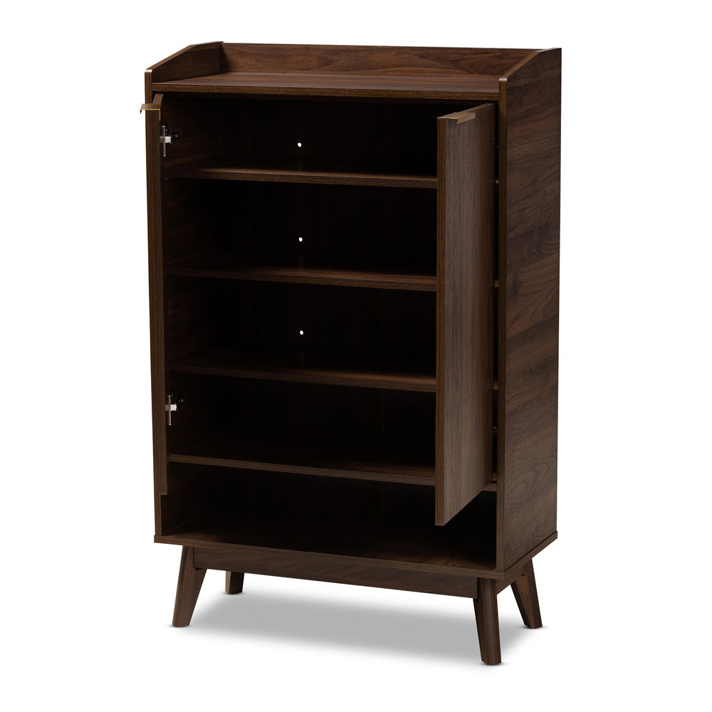 Baxton Studio - Lena Shoe Cabinet in Walnut - LV4SC4150WI-Columbia-Shoe Cabinet view 3