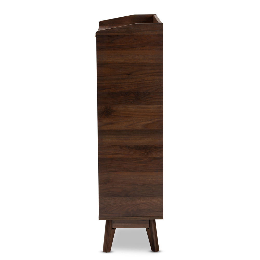Baxton Studio - Lena Shoe Cabinet in Walnut - LV4SC4150WI-Columbia-Shoe Cabinet view 4