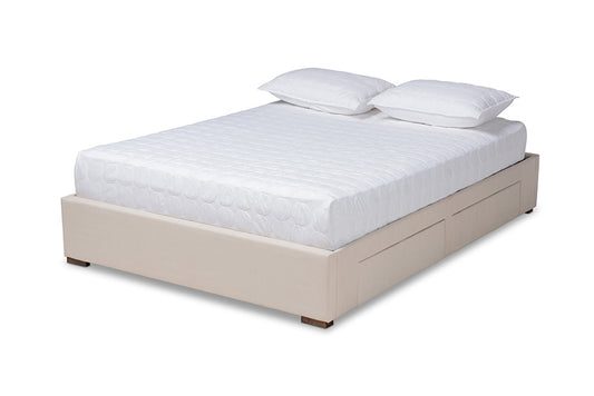 Baxton Studio - Leni King Size Bed - CF9045-Beige-King view 1