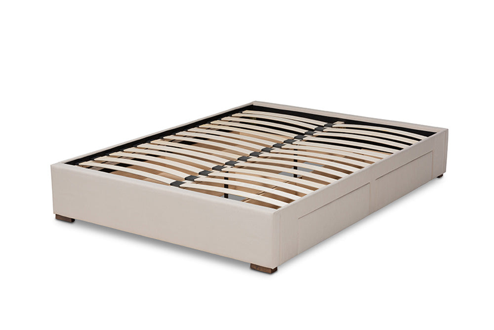 Baxton Studio - Leni King Size Bed - CF9045-Beige-King view 4