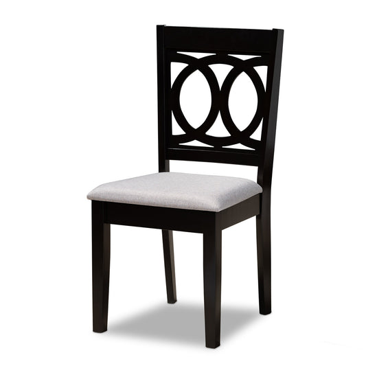 Baxton Studio - LeNoir Dining Set in Grey/Espresso - RH315C-Grey/Dark Brown-7PC Dining Set view 2