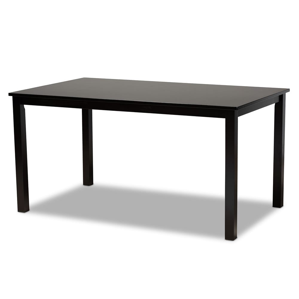 Baxton Studio - LeNoir Dining Set in Sand Brown/Espresso - RH315C-Sand/Dark Brown-7PC Dining Set view 3