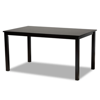 Baxton Studio - LeNoir Dining Set in Sand Brown/Espresso - RH315C-Sand/Dark Brown-7PC Dining Set view 3