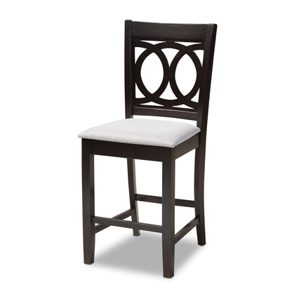 Baxton Studio - LeNoir Pub Set in Gray/Espresso - RH315P-Grey/Dark Brown-5PC Pub Set view 2