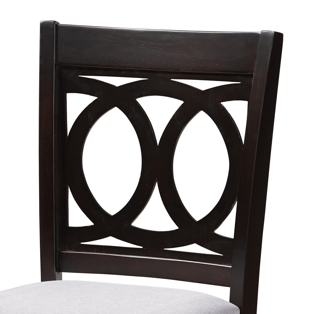Baxton Studio - LeNoir Pub Set in Gray/Espresso - RH315P-Grey/Dark Brown-5PC Pub Set view 4