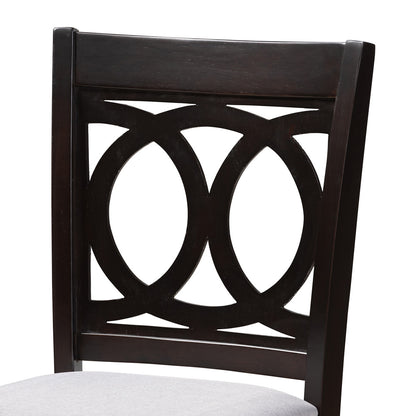 Baxton Studio - LeNoir Pub Set in Gray/Espresso - RH315P-Grey/Dark Brown-5PC Pub Set view 4