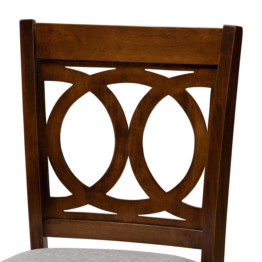 Baxton Studio - LeNoir Pub Set in Grey/Walnut - RH315P-Grey/Walnut-5PC Pub Set view 5