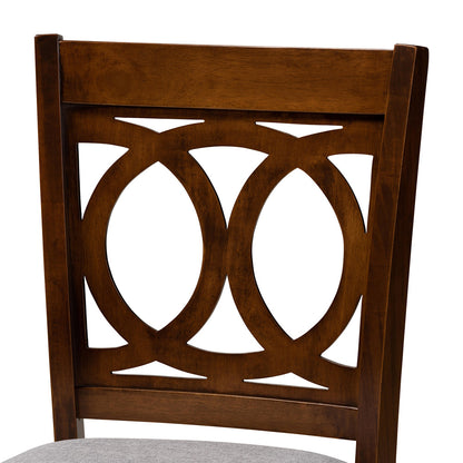 Baxton Studio - LeNoir Pub Set in Grey/Walnut - RH315P-Grey/Walnut-5PC Pub Set view 5