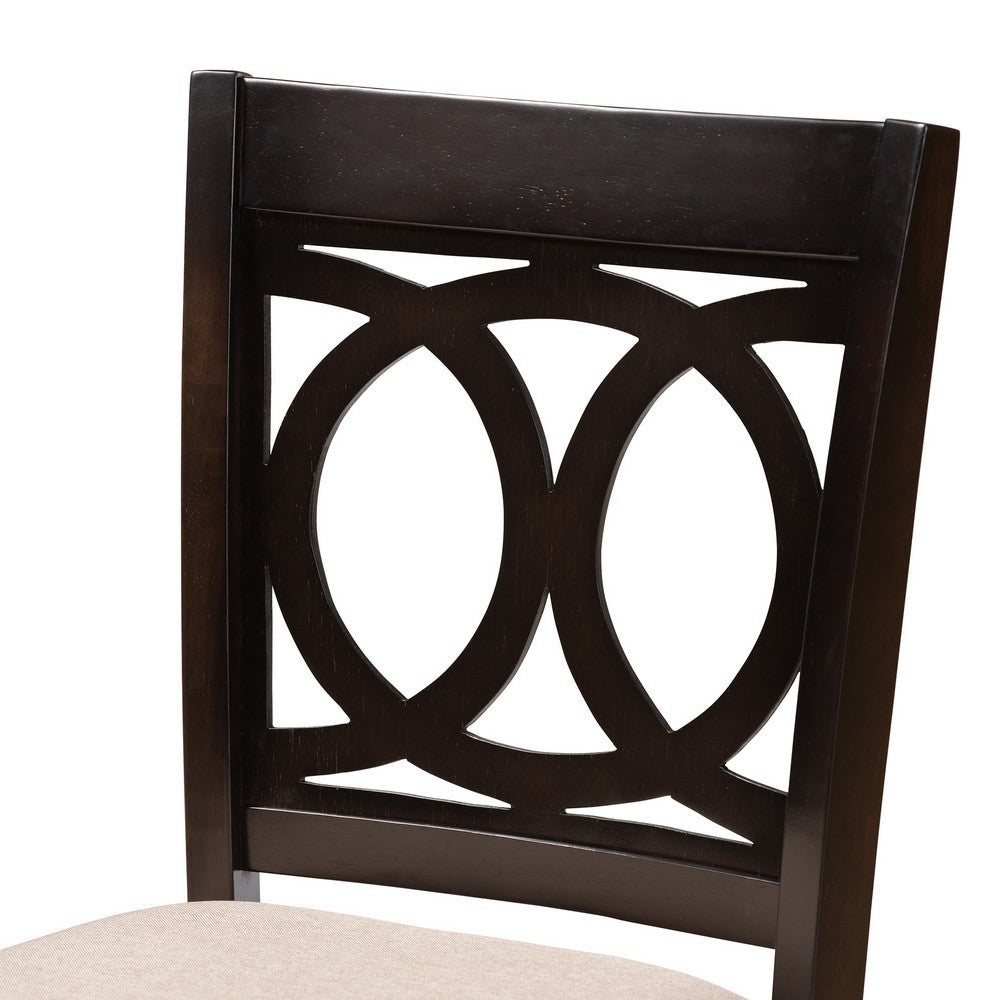 Baxton Studio - Lenoir Set of 2 Counter Stools in Sand Brown/Espresso - RH315P-Sand/Dark Brown-PC view 4