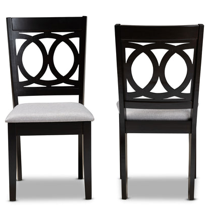 Baxton Studio - Lenoir Set of 2 Dining Chairs in Grey/Espresso - RH315C-Grey/Dark Brown-DC-2PK view 2