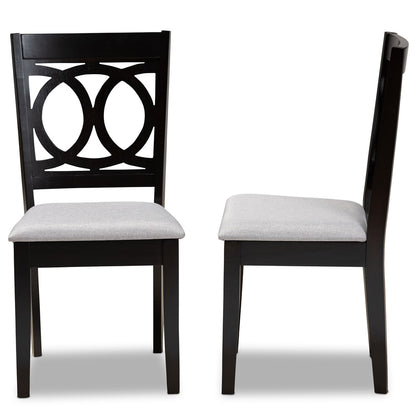 Baxton Studio - Lenoir Set of 2 Dining Chairs in Grey/Espresso - RH315C-Grey/Dark Brown-DC-2PK view 3
