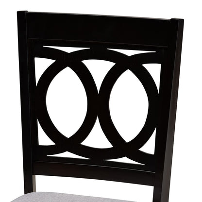 Baxton Studio - Lenoir Set of 2 Dining Chairs in Grey/Espresso - RH315C-Grey/Dark Brown-DC-2PK view 4