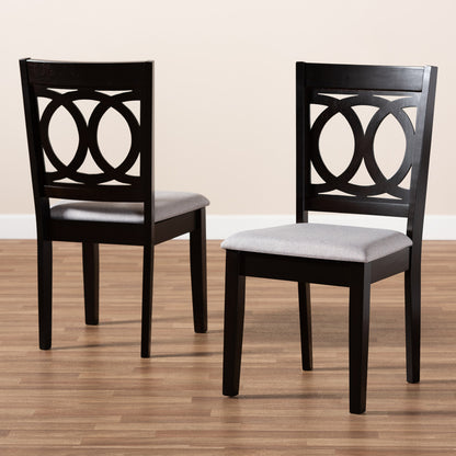 Baxton Studio - Lenoir Set of 2 Dining Chairs in Grey/Espresso - RH315C-Grey/Dark Brown-DC-2PK view 6