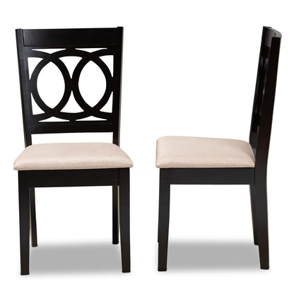 Baxton Studio - Lenoir Set of 2 Dining Chairs in Sand Brown/Espresso - RH315C-Sand/Dark Brown-DC-2PK view 3