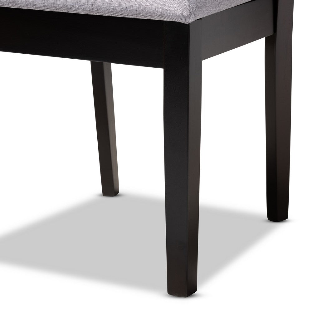 Baxton Studio - Lenoir Set of 4 Dining Chairs in Gray/Espresso - RH315C-Grey/Dark Brown-DC-4PK view 4