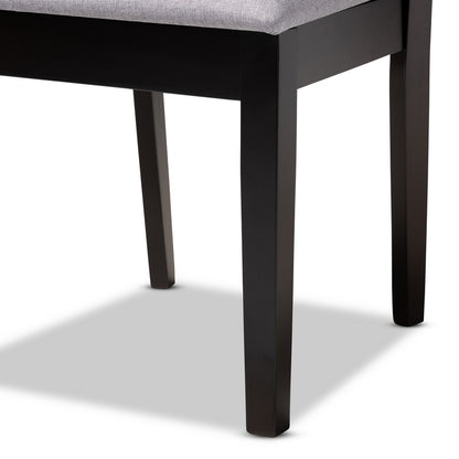 Baxton Studio - Lenoir Set of 4 Dining Chairs in Gray/Espresso - RH315C-Grey/Dark Brown-DC-4PK view 4