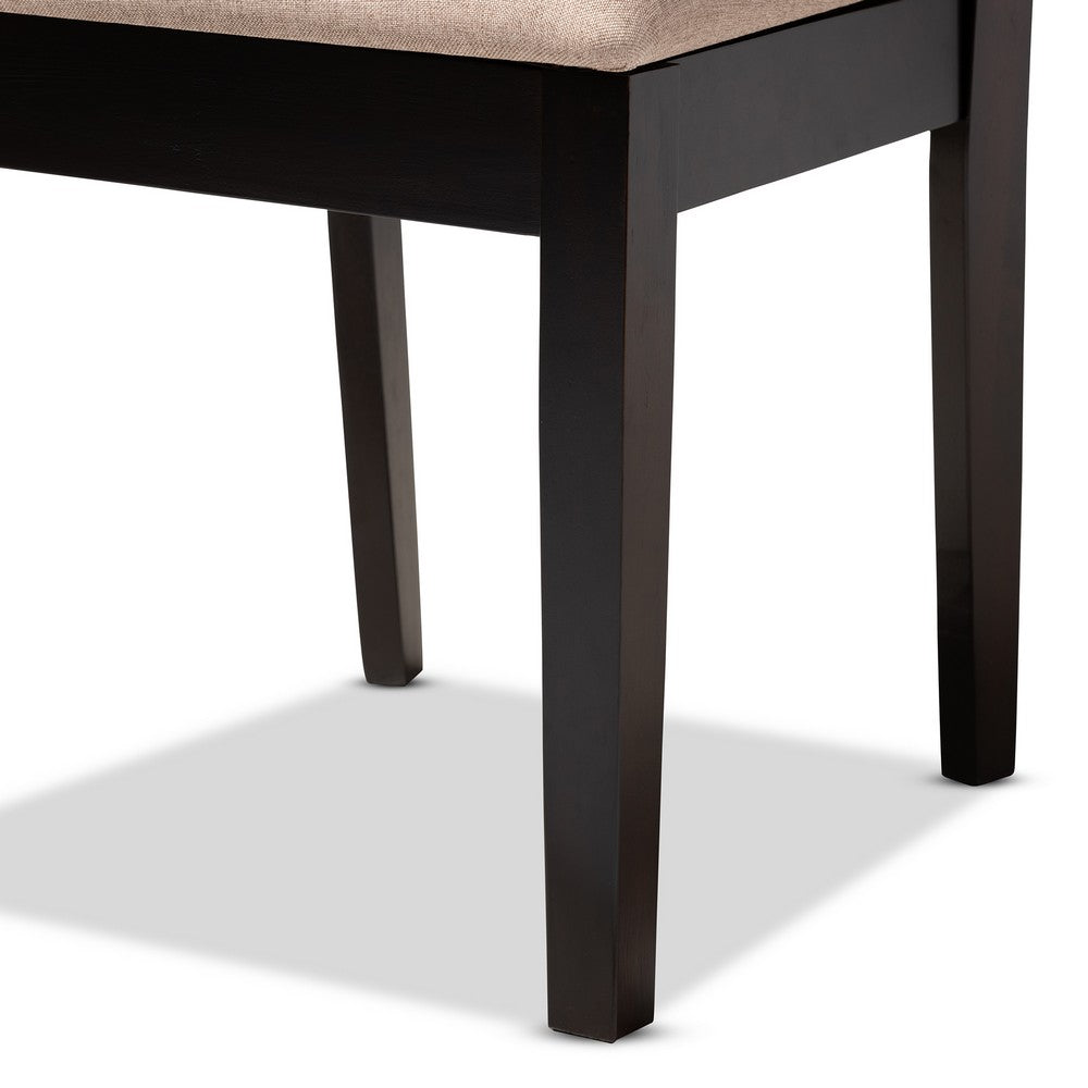 Baxton Studio - Lenoir Set of 4 Dining Chairs in Sand Brown/Espresso - RH315C-Sand/Dark Brown-DC-4PK view 4