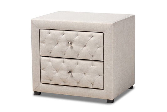 Baxton Studio - Lepine Nightstand - BBT3164-Light Beige-NS view 1