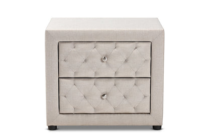 Baxton Studio - Lepine Nightstand - BBT3164-Light Beige-NS view 3