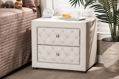 Baxton Studio - Lepine Nightstand - BBT3164-Light Beige-NS view 5