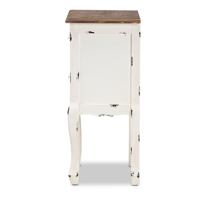 Baxton Studio - Levron End Table in Walnut Brown/Antique white - JY20B091-Antique White-ET view 4