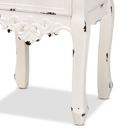 Baxton Studio - Levron End Table in Walnut Brown/Antique white - JY20B091-Antique White-ET view 6