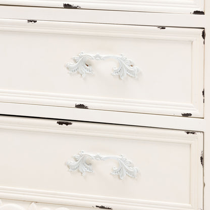 Baxton Studio - Levron Storage Cabinet in Walnut Brown/Antique White - JY20B089-Antique White-5DW-Cabinet view 5