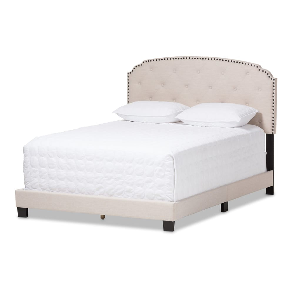 Baxton Studio - Lexi Full Size Bed in Light Beige - CF8747-F-Light Beige-Full view 1