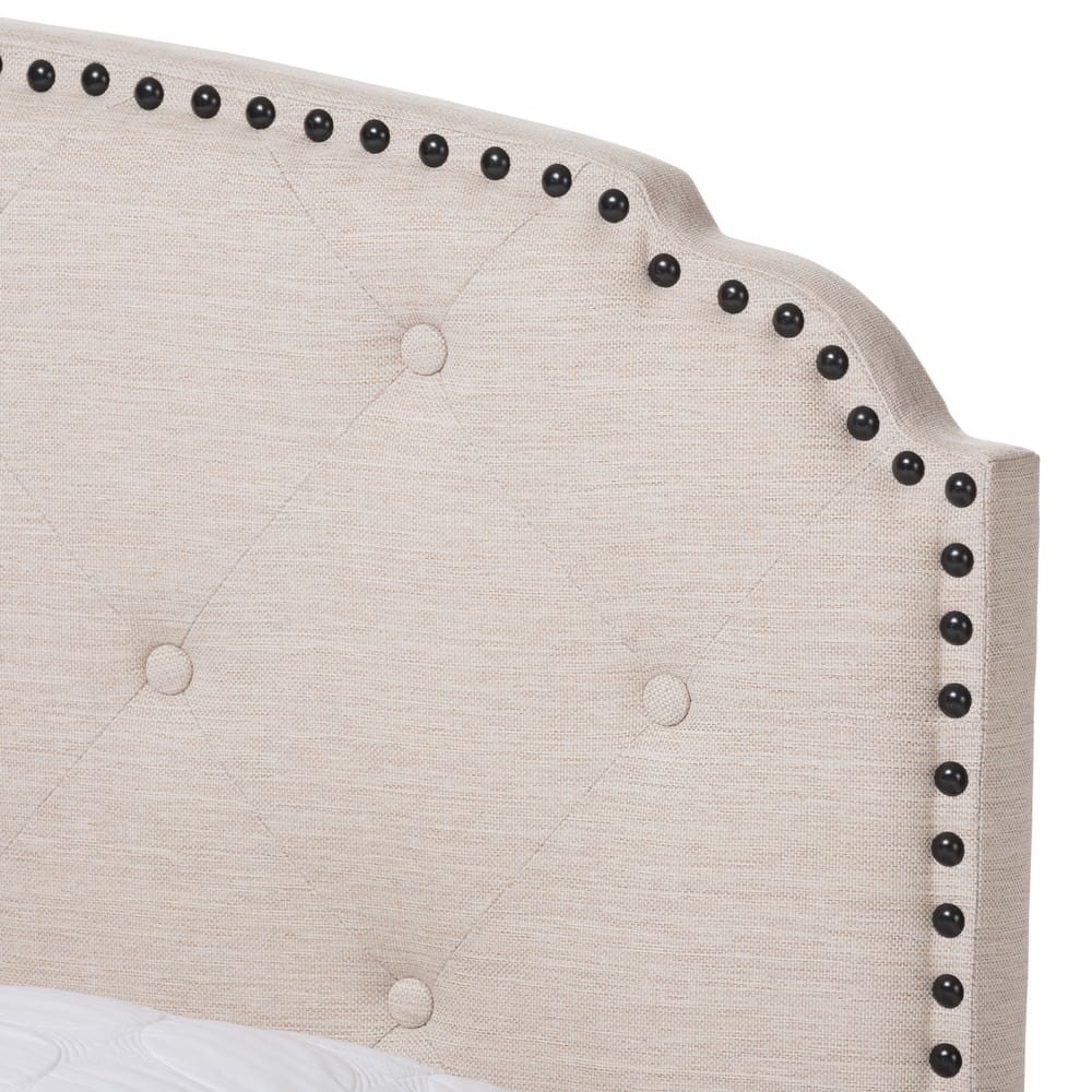Baxton Studio - Lexi Full Size Bed in Light Beige - CF8747-F-Light Beige-Full view 4