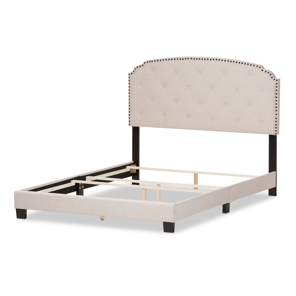 Baxton Studio - Lexi King Size Bed in Light Beige - CF8747-F-Light Beige-King view 3
