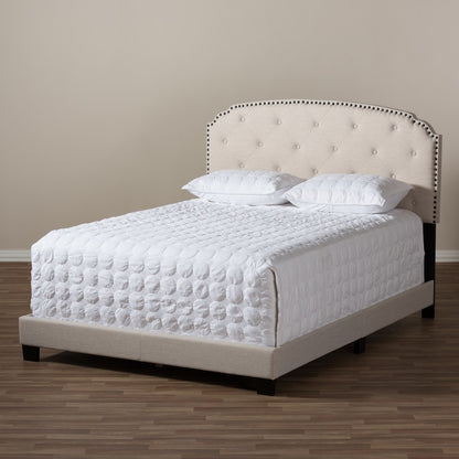 Baxton Studio - Lexi Queen Size Bed in Light Beige - CF8747-F-Light Beige-Queen view 7