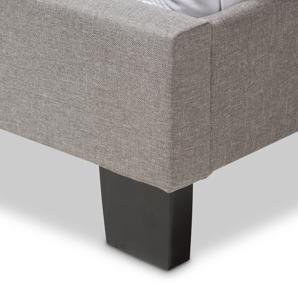 Baxton Studio - Lexi Queen Size Bed in Light Grey - CF8747-F-Light Grey-Queen view 5