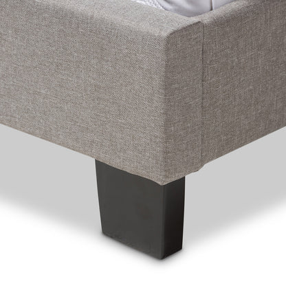 Baxton Studio - Lexi Queen Size Bed in Light Grey - CF8747-F-Light Grey-Queen view 5