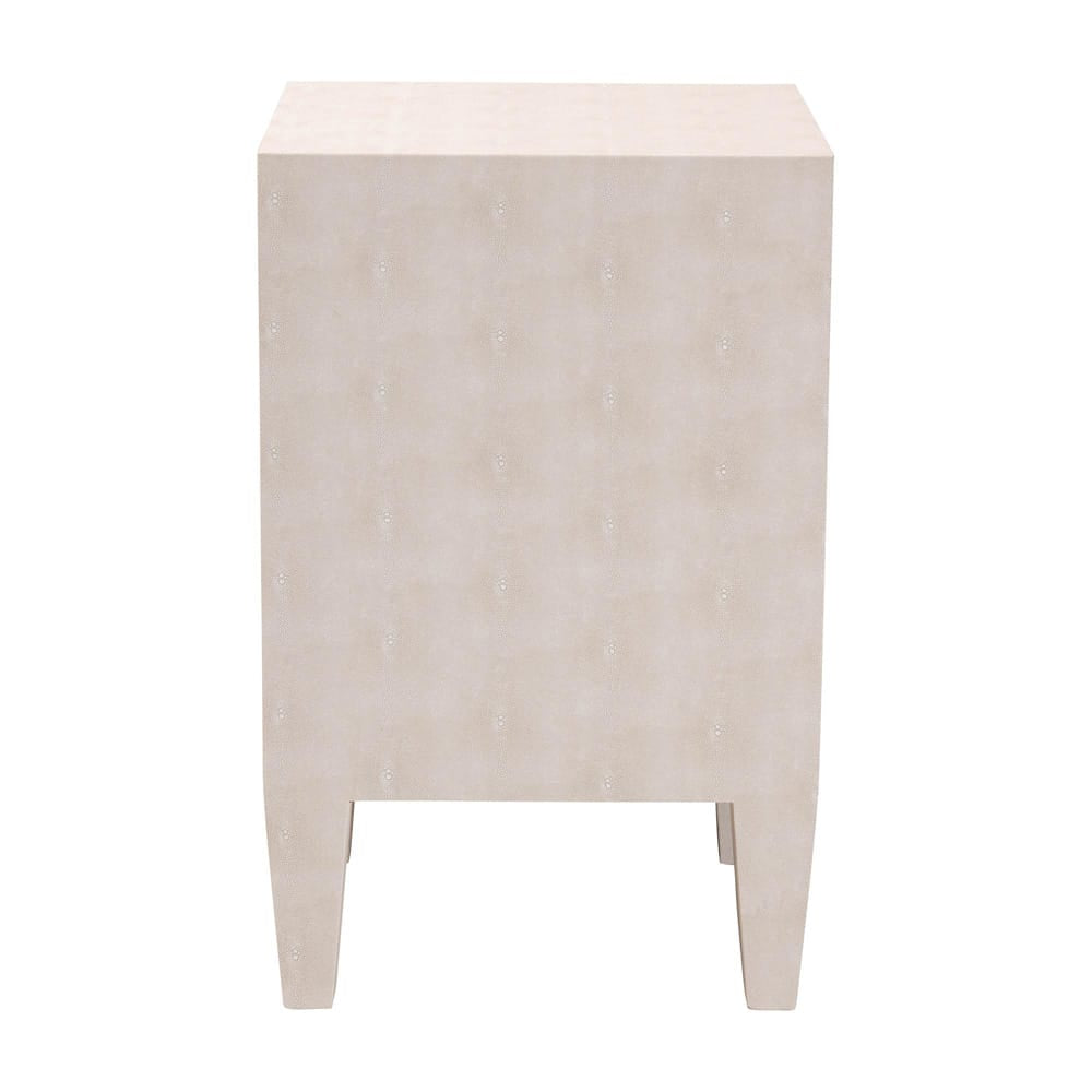 Baxton Studio - Leyna End Table in Beige/Brass - JY24A039-Beige Faux Shagreen-ET view 5