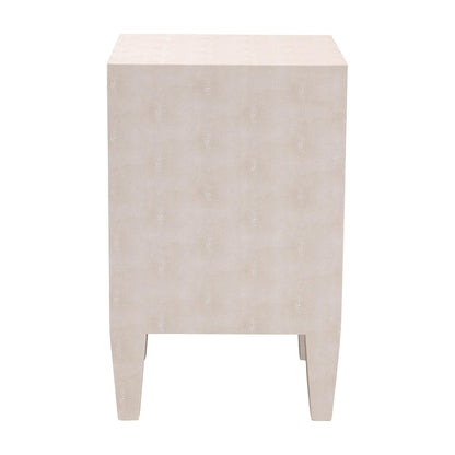 Baxton Studio - Leyna End Table in Beige/Brass - JY24A039-Beige Faux Shagreen-ET view 5