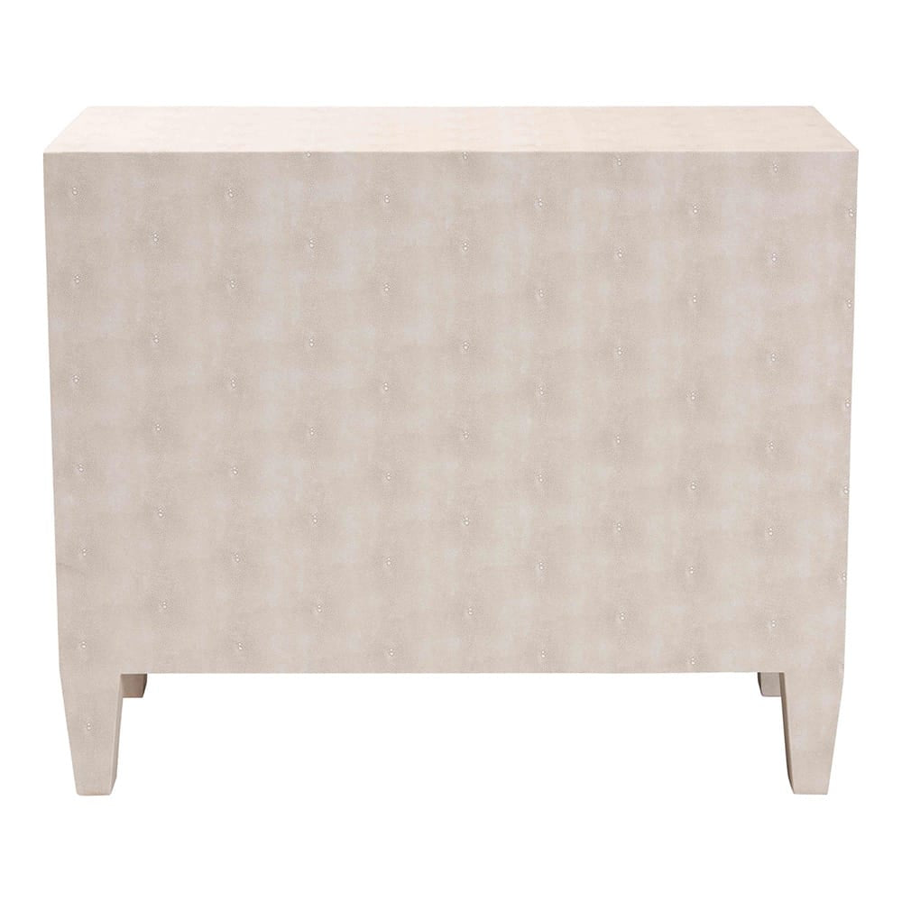 Baxton Studio - Leyna Storage Cabinet in Beige/Brass - JY24A040-Beige Faux Shagreen-Cabinet view 5