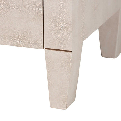 Baxton Studio - Leyna Storage Cabinet in Beige/Brass - JY24A040-Beige Faux Shagreen-Cabinet view 7