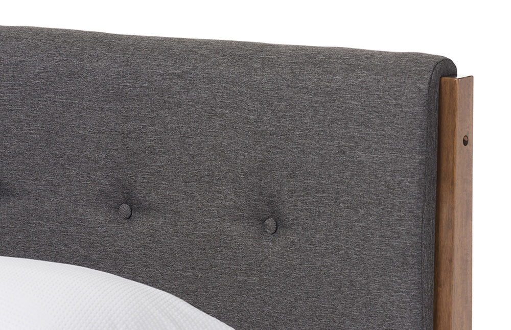 Baxton Studio - Leyton King Size Bed - SW8013-Grey-King view 4