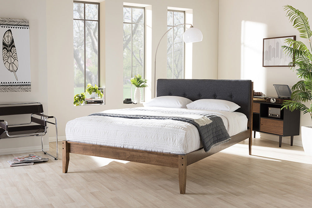 Baxton Studio - Leyton King Size Bed - SW8013-Grey-King view 5