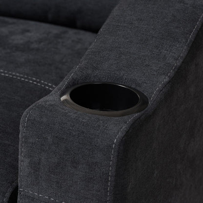 Baxton Studio - Lianna Sectional Sofa in Dark Grey - R8068-Dark Grey-Rev-SF view 4