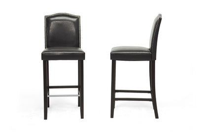 Baxton Studio - Libra Set of 2 Bar Stools in Black - BBT5111 Bar Stool-Black view 1