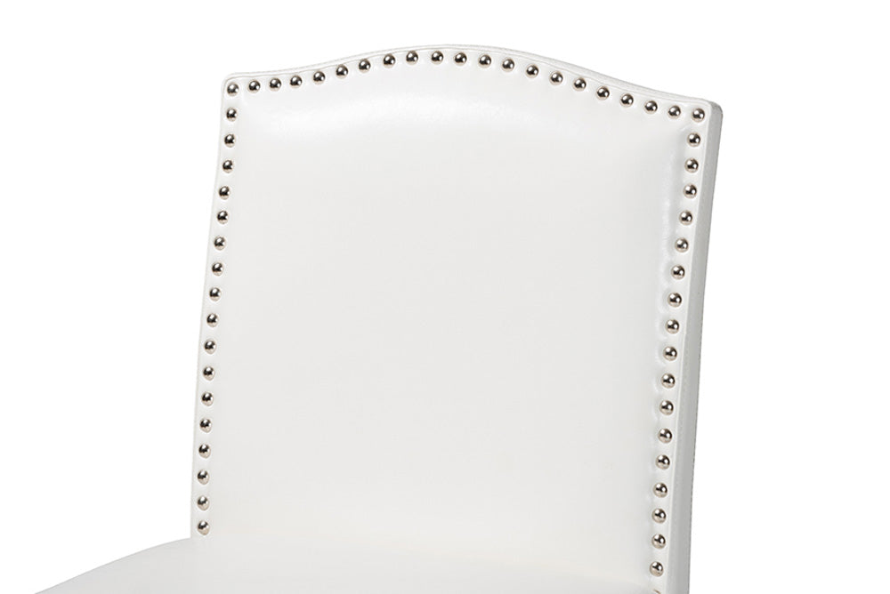 Baxton Studio - Libra Set of 2 Bar Stools in White - BBT5111 Bar Stool-White view 4