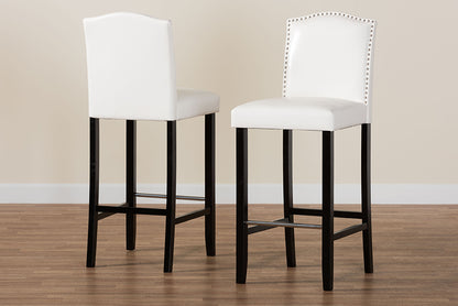 Baxton Studio - Libra Set of 2 Bar Stools in White - BBT5111 Bar Stool-White view 7