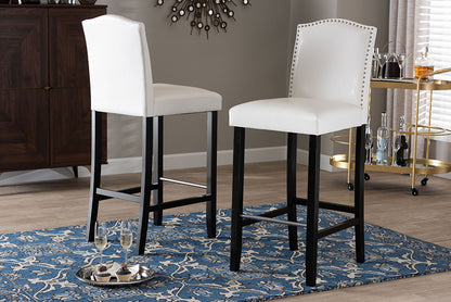 Baxton Studio - Libra Set of 2 Bar Stools in White - BBT5111 Bar Stool-White view 8