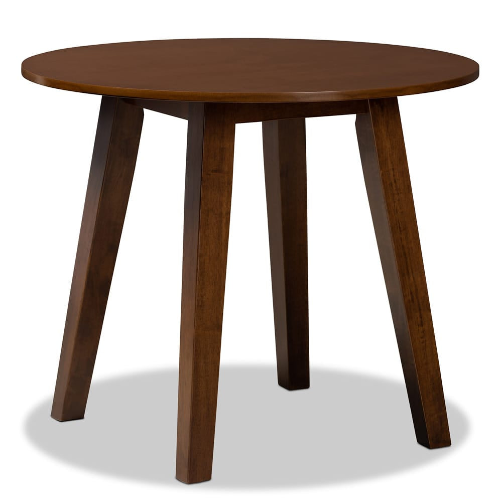 Baxton Studio - Lida Dining Set in Grey/walnut brown - Lida-Grey/Walnut-5PC Dining Set view 3