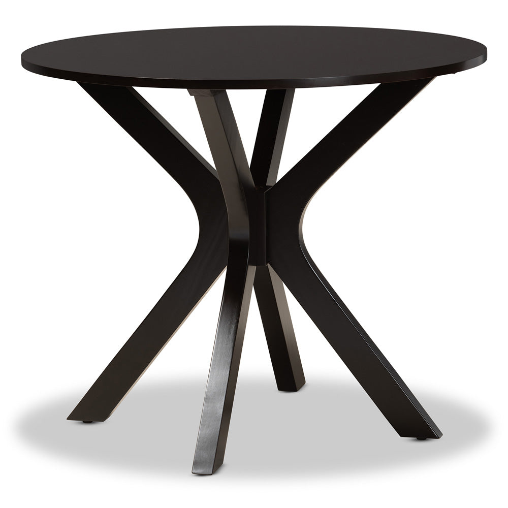 Baxton Studio - Liese Dining Set in Dark Brown/Walnut Brown - Liese-Dark Brown/Walnut-5PC Dining Set view 3