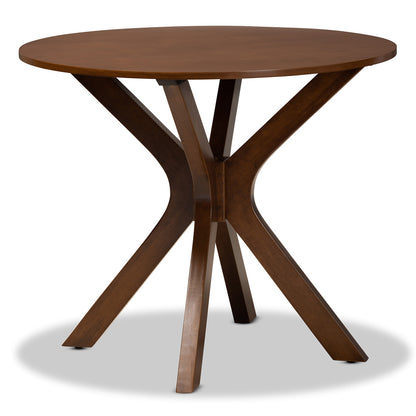 Baxton Studio - Liese Dining Set in Walnut Brown - Liese-Walnut-5PC Dining Set view 3