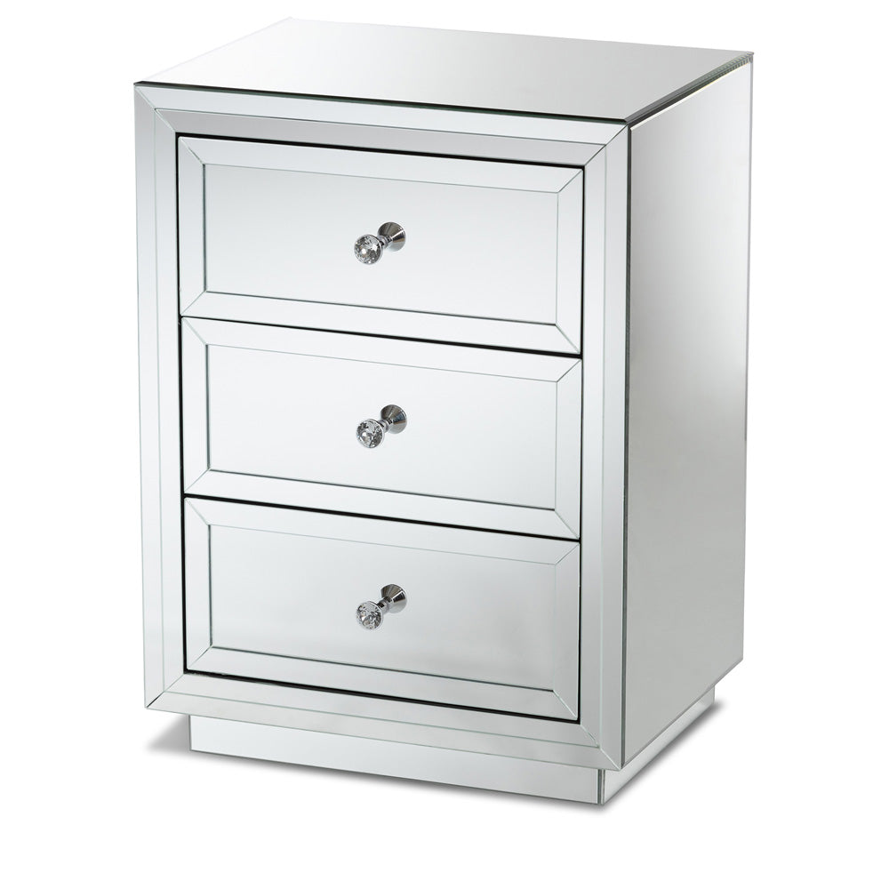 Baxton Studio - Lina End Table in Silver - RXF-1787 view 1