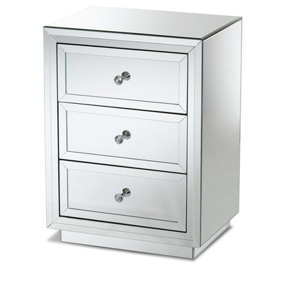 Baxton Studio - Lina End Table in Silver - RXF-1787 view 1